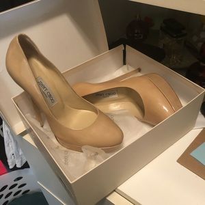 Jimmy Choo Eros Patent Leather Nude Color size 39
